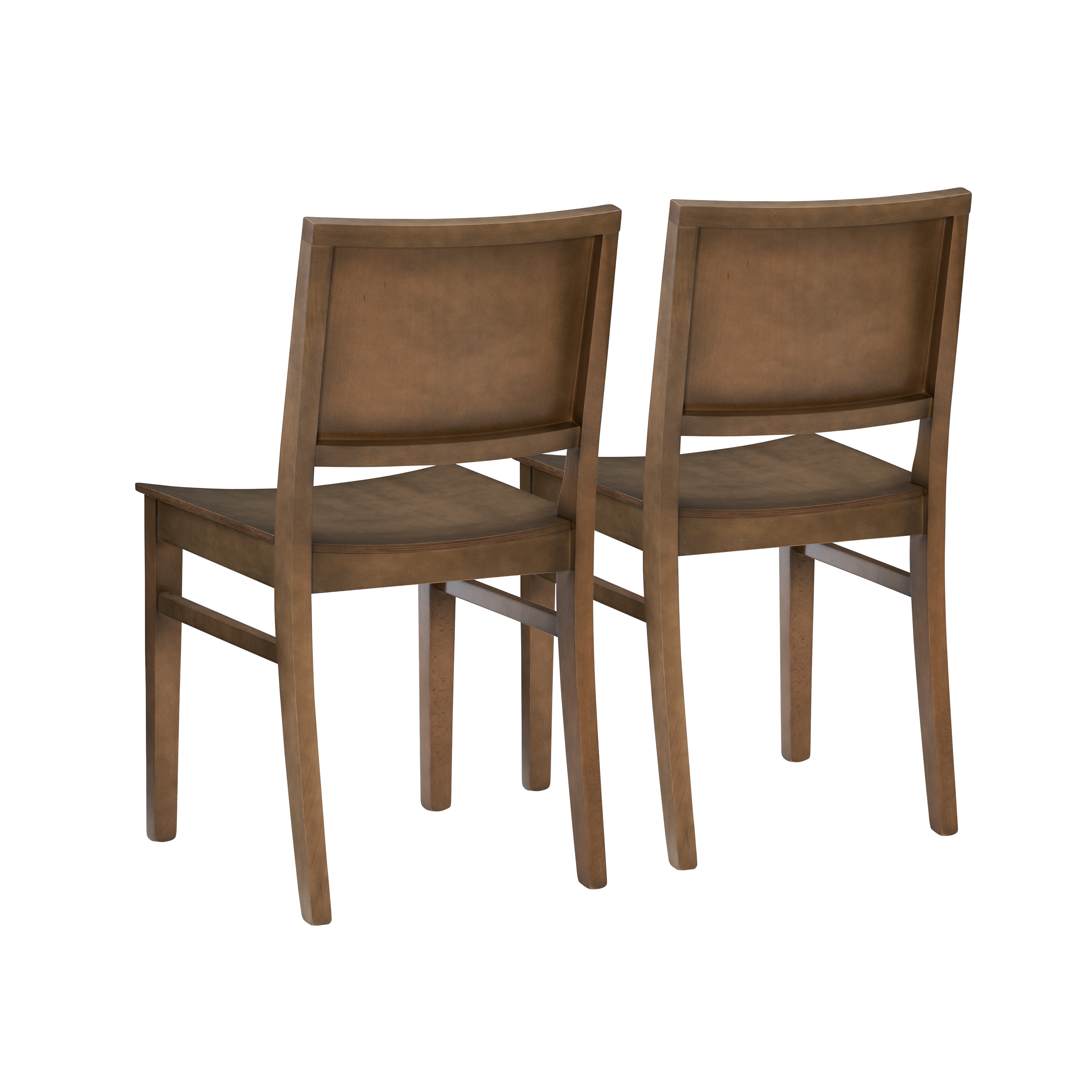 Linon Darcy Mid-Century Dining Side Chair, Set of 2, Natural Finish