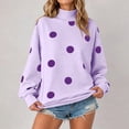 thumbnail image 2 of UDAUDU Womens Polka Dot Sweatshirts Mock Neck Long Sleeve Pullover Tops Oversized Y2K 2026 Fall Fashion Outfits Loose Fit Cute Casual Sweatshirt 2XL, 2 of 6