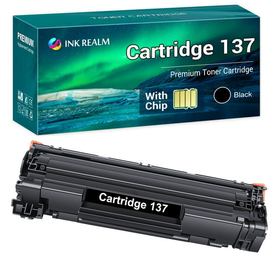 Ink realm 1-Pack Compatible Toner Replacement for Canon Cartridge 137 CRG-137 Used with imageCLASS MF216n MF220 MF230 MF232w MF236n MF242dw MF244dw MF247dw MF249dw MF642cdw Printer Ink Black