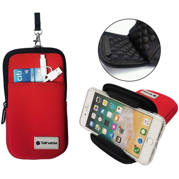 Tainada Men Women Neoprene Universal Multi-Purpose Shockproof Soft Bubble Padded Zippered Sleeve Case Bag Wristlet
