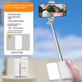 thumbnail image 2 of Mobile Phone Bluetooth Camera Selfie Stick Vlog Video Focus Desktop Live Phone Holder with Fill Light White, 2 of 8