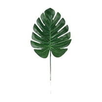 1 Pc Artificial Tropical Leaf Artificial Palm Leaves Jungle Leaves Plant Safari Leaves Decorations for Hawaiian Decorations Beach Birthday Luau Party Decorations, Medium-Sized Rod Turtle Back Leaves