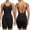 Black, variant on Kaemgyyd Plus Size Shapewear for Women Sleeveless Spaghetti Strap Bodycon Shorts Rompers Stretch V Neck Backless Jumpsuit