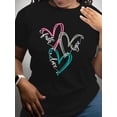 thumbnail image 1 of Camisetas con estampado de San Valentín y tres amores, camisetas informales de manga corta y cuello redondo para verano y primavera, ropa para mujer, para adultos, hombres, mujeres, adolescentes, jóve, 1 of 6
