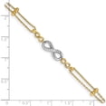 thumbnail image 3 of 14K Two-Tone Polished D/C Multi-Strand Infinity Bracelet (7.5 X 6) Made In Turkey fb1542-7.5, 3 of 5
