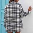 thumbnail image 4 of Black and Friday Deals 2023 Lindreshi Shackets for Women 2023 Fall Fashion Woman Long Sleeve T-Shirt Open Front Loose Outerwear Plaide Blouse Coat Tops, 4 of 9