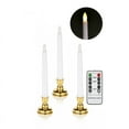 thumbnail image 1 of 9 PCS LED Window Candles  Christmas Flameless Window Candle Lights with Timer Battery Operated  3D Wick Light Window Candle+Removable Gold Candle Holders+Remote  for Decor &Festival Celeb, 1 of 9