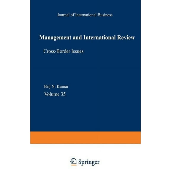 Mir Special Issue Euro-Asian Management and Business I: Cross-Border Issues, (Paperback)