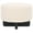 Off White/Black, variant on SAFAVIEH Alistair Modern Faux Shearling Ottoman, Off White/Black