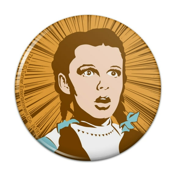 Wizard of Oz Dorothy Not in Kansas Kitchen Refrigerator Locker Button Magnet
