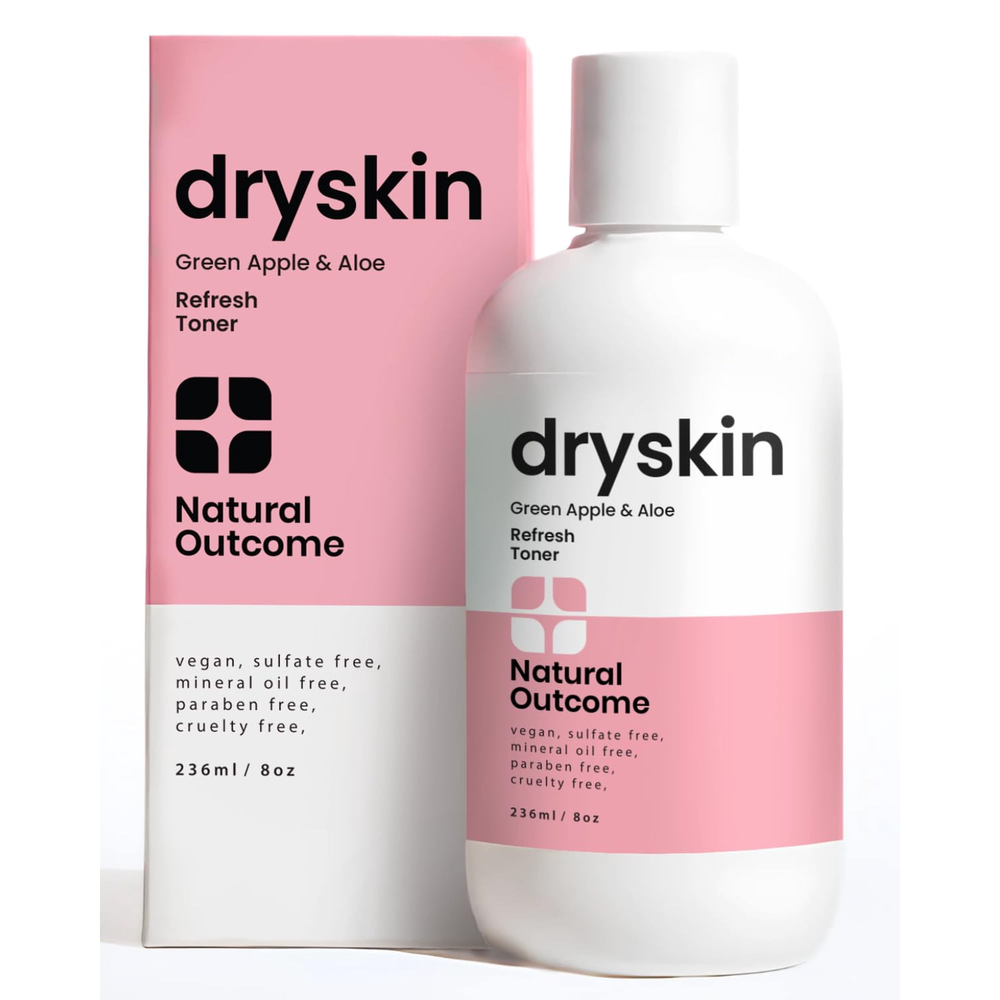 Hydrating Face Toner for Dry Skin Witch Hazel Green Apple & Aloe Vera Facial Astringent by Natural Outcome Skincare Gentle Soothin