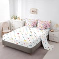 thumbnail image 3 of Erosebridal Floral Butterfly Bedding Sets Twin Size,Kawaii Cute Comforter Sets with Sheets,Super Cozy Reversible Bed in a Bag Twin size,Teenager Bedroom Decor,7pcs, 3 of 6