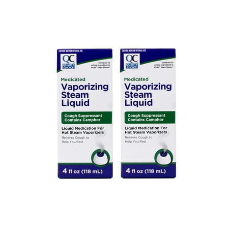 2 Pack Quality Choice Medicated Vaporizing Steam Liquid, 4 Ounces each