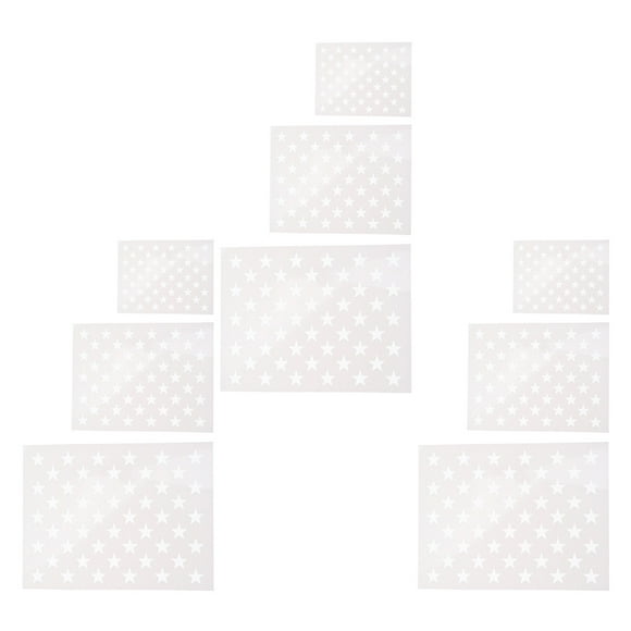 OUNONA White Stencil for Painting Crafts Star Template Ideal for DIY Wall Art and Holiday Use