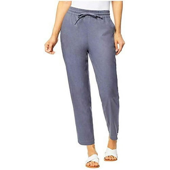 32 DEGREES Ladies' Stretch Linen Blend Pant (Gray, S)