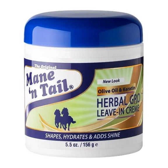Mane 'N Tail Herbal Gro Leave-In Creme Therapy Maximum Volume & Shine, 5.5 oz, 3 Pack