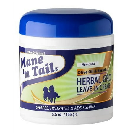 Mane 'N Tail Herbal Gro Leave-In Creme Therapy Maximum Volume & Shine, 5.5 oz, 3 Pack