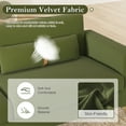 thumbnail image 6 of Green 85.6"L Sofa Couch, Atumon 3-Seat Couches and Sofas, Velvet Upholstered Sofa with Thicked Cushions and 2 Pillows, Modern Sofa with Metal Legs, Sofa Couch Furniture for Home Living Room, 6 of 10
