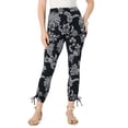 thumbnail image 2 of Roaman's Women's Plus Size Side Tie Ruched Capri, 2 of 4