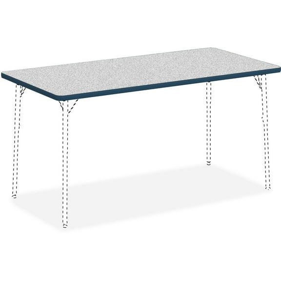 Lorell Activity Tabletop 30"x60" Gray/Navy 99918