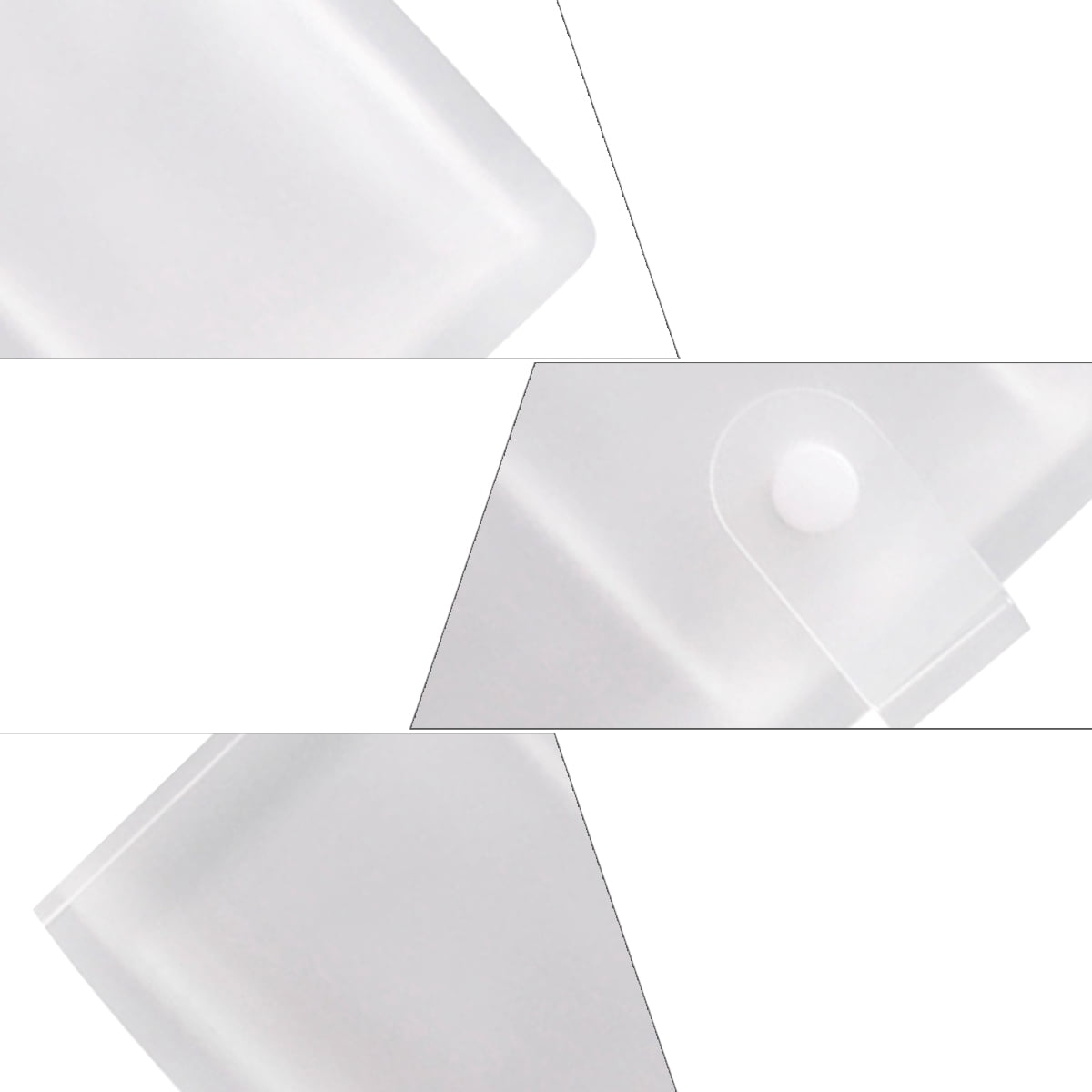 4 Pcs 120 Slots Name Cards Case Business Book Plastic Holder Clear Portable Storage
