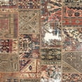 thumbnail image 1 of Ahgly Company Indoor Square Contemporary Reddish Brown Patchwork Area Rugs, 8' Square, 1 of 6