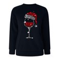 thumbnail image 3 of Gibobby Sudaderas Navideñas para Mujeres Mujer Navidad Casual Impresión Cuello Redondo Sudadera Manga Larga Sudadera Blusa Temperamento Top(Marina,CH), 3 of 4