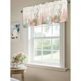 thumbnail image 6 of Curtain Valance for Windows,Summer Ocean Coral Pink Kitchen Valances Rod Pocket Short Curtains,Coastal Nautical Theme Window Treatment Panel for Bedroom Bathroom 60"x18", 6 of 7
