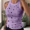 thumbnail image 1 of Débardeurs pour Femmes Athletic Works Mode Col Rond Sans Manches Imprimé Étoile Gilet Sport Débardeurs Blouse Décontractée, 1 of 5