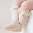 thumbnail image 4 of Baby Knee High Socks Non Slip Socks Lace Ruffled Long Stockings for Infants Toddlers Kids Boys Girls Spring Autumn, 4 of 8