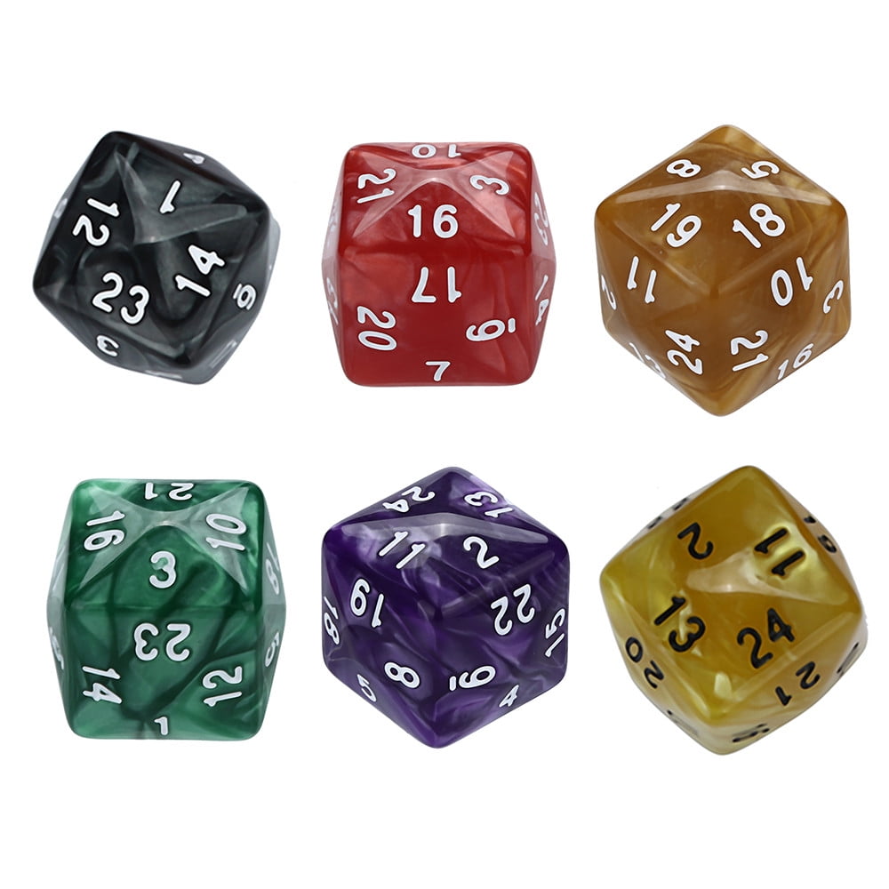 6pcs/Set Game Dungeons & Dragons Polyhedral D30 Multi Sided Acrylic
