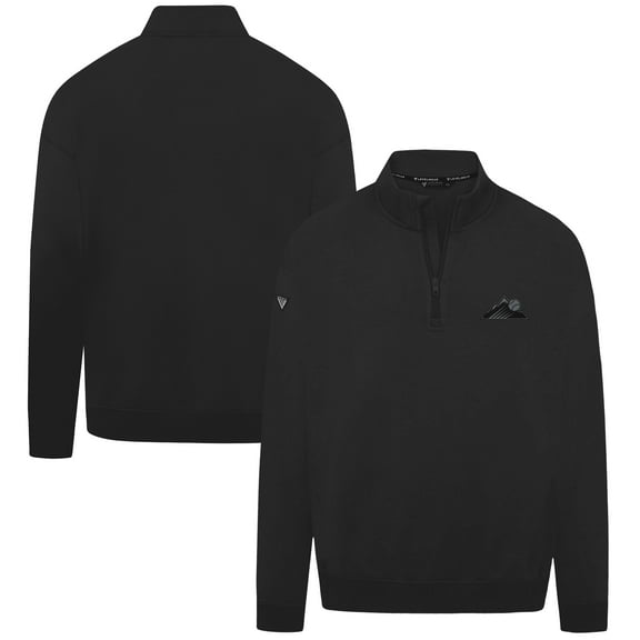Men's Levelwear Black Colorado Rockies Murray Nightfall Quarter-Zip Top