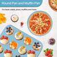 thumbnail image 6 of Baking Pans Set Non-Stick Carbon Steel Blue 6-Piece Oven Safe Bakeware, 6 of 9