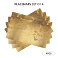 thumbnail image 2 of Linen Placemat With 18×12in Double Stitching Is Effectively Insulated And Foldable For Family Hotel Picnic Trips Gold Marble_3 Four Pieces, 2 of 8
