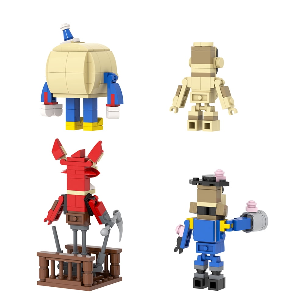 MOOXI Five Nights Sleepy Moon,Foxy,Captain Springlock Action Figures Building Set,FNAF Classic Creative Building Blocks Children Kit,Gifts for Kids(266pcs)