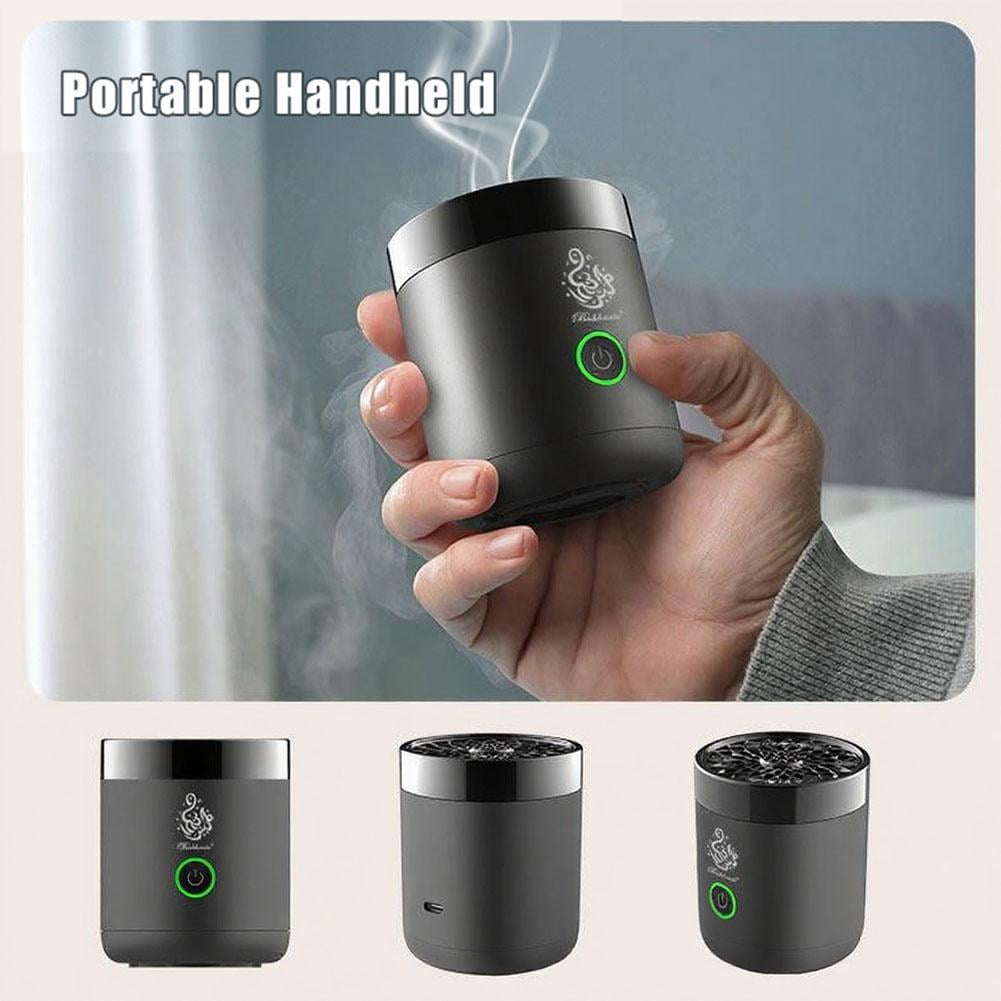 Electric Bakhoor Burner, Portable Mini Incense, Rechargeable USB Aroma Diffuser,Aroma Diffuser Electric Arabic Incense Holder Muslim Home