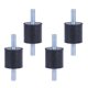 thumbnail image 5 of RomaMX 4pcs 30x30cm amortiguador de vibraciones de goma amortiguador de goma monta para el aire acondicionado (negro), 5 of 7