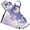 Bear Rabbit Cloud Moon, variant on Purple Glowing Birds Flying 5 Pcs Kitchen Set Heat Resistant Oven Mitts and Non-Slip Pot Holders with Adjustable Cooking Apron