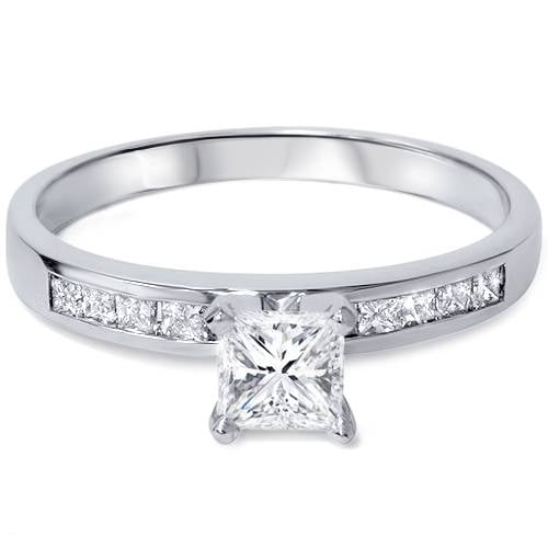 Pompeii 14k White Gold 1ct Princess Cut Diamond Engagement Ring (H/I,I1-I2)