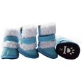 thumbnail image 1 of 2 pares de lindos zapatos para cachorros, botas de nieve de invierno para perros pequeños, calcetines, zapatos gruesos y cálidos, botas cortas, para perros/gatos pequeños, azul, talla 2, 1 of 5