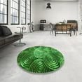 thumbnail image 4 of Ahgly Company Machine Washable Indoor Rectangle Transitional Deep Emerald Green Area Rugs, 5' x 7', 4 of 7