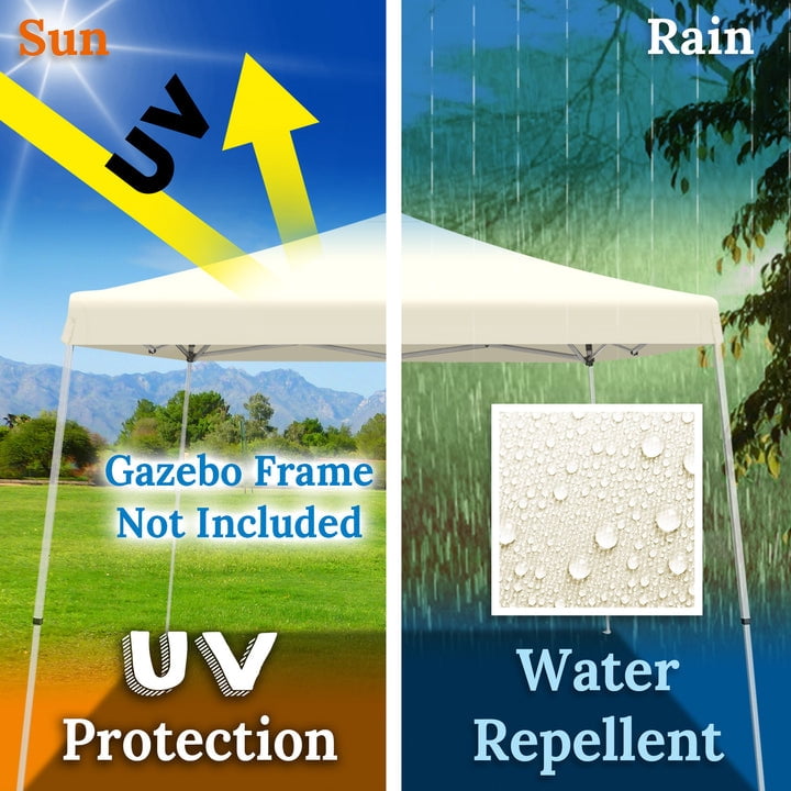 ALUVIERA Canopy Cover for Pop UP Tent Slant Leg Frame(ECRU)