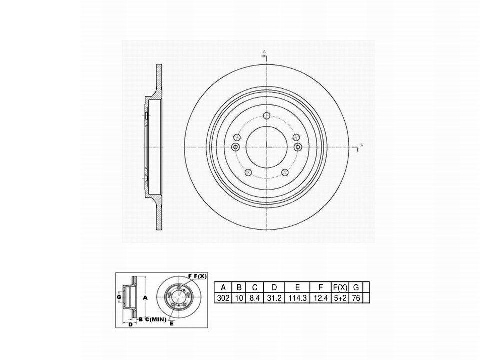 Winstop Brake Rotor, Rear WS244073, Hyundai Tucson 2021-2018