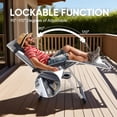 thumbnail image 7 of LIFERECORD Zero Gravity Chair, Folding Portable Outdoor Camping Chairs with Cup Holder and Removable Cushion for Beach, Camping Sports, Patio, Swimming Pool, Grey, 7 of 7