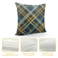 thumbnail image 4 of COMIO  Plaid Check Patten Throw Pillow Case Cushion Covers Teal Green Robin Egg Blue and Mustard Yellow for Couch Bed Sofa Car Waist, 4 of 5
