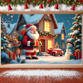 thumbnail image 5 of Festive Design Merry Christmas Holiday Train Decoration Santa Claus Banner for Christmas Party Winter Celebration Family Gathering, 5 of 9
