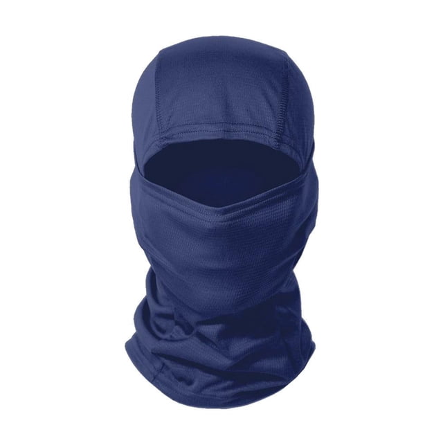 Navy Blue One-Size Outdoor Cycling Face Cover Dustproof Sunscreen Single Hole Breathable Quick-Drying Neck Hood