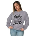 thumbnail image 4 of Outer Space Galaxy Adventure Cool UFO Sweatshirt for Men or Women Brisco Brands S, 4 of 6