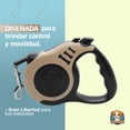 thumbnail image 2 of P.U.P. SUPPLY | Accesorios para Perro | Correa Retractilar para Perro y Mascotas| Beige - 3m | Correa para Perro Grande - Mediano y Pequeño, 2 of 7
