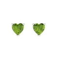 thumbnail image 3 of Clara Pucci 1.5Ct Natural Peridot Heart Cut VVS1 Push Back Stud 14k Solid hypoallergenic Gold Designer Earrings For August, 3 of 7